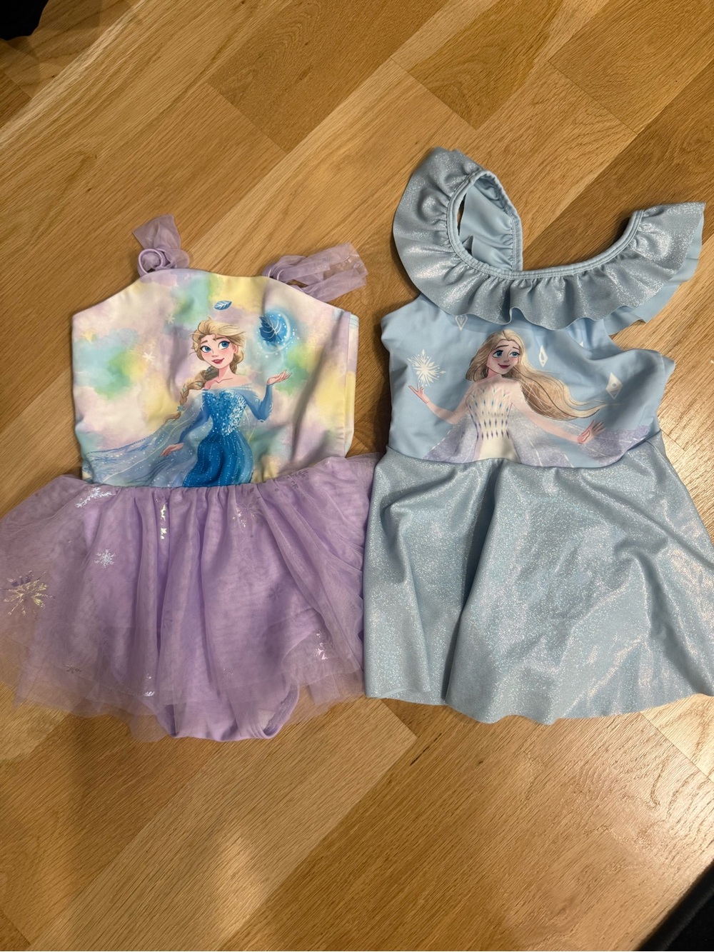 Disney Frozen Elsa Purple and Light Blue Girls' Swimsuits - set of 2 size4 (110)